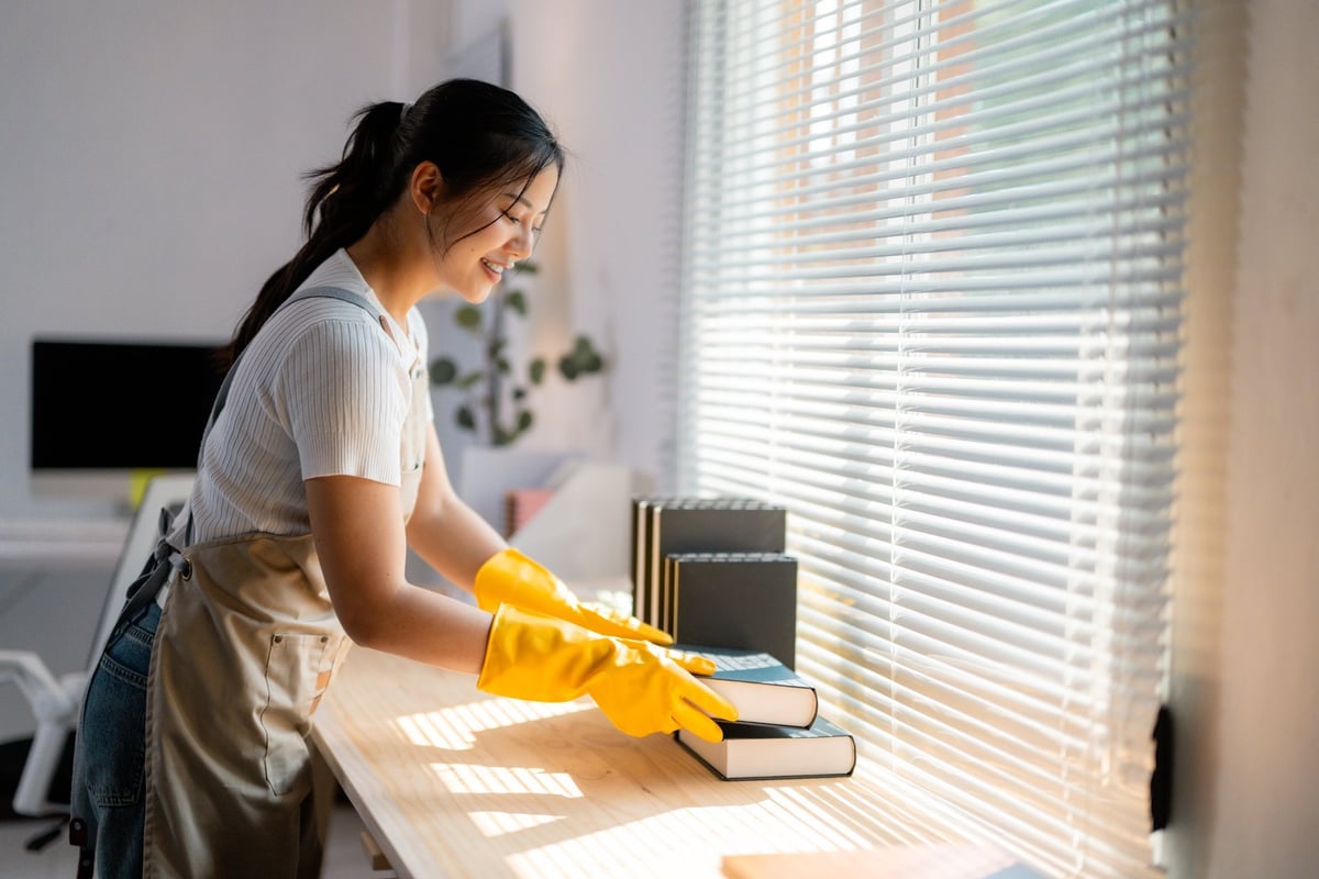 Professional painter applying a fresh coat of paint